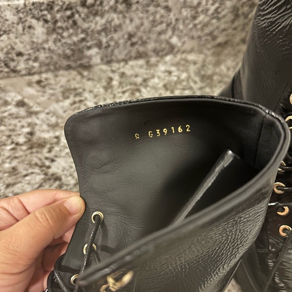 CHANEL “Lace Up” combat boots 37.5 - Picture 8 of 13
